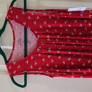 CROFT & BARROW BRAND WOMEN'S RED SLEEVELESS FLORAL TOP SIZE XS